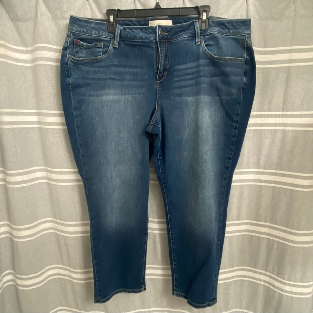 SLINK / Curvy "Kelly" Dark Washed Crop Jeans Size 22